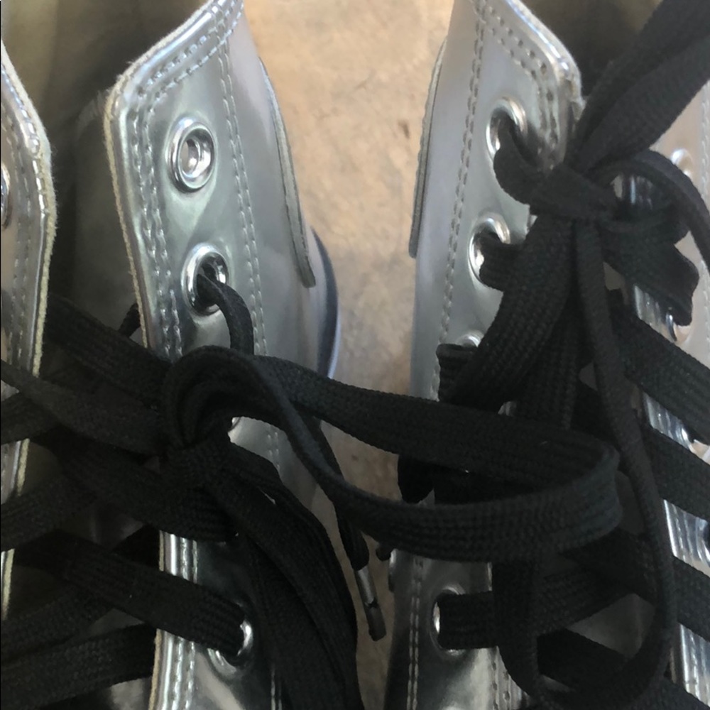 Silver Converse Hightops - image 3